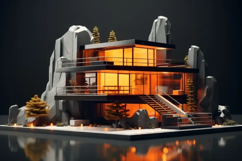 2. تصميم 3D للواجهة